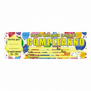 20 Inviti Assegno Buon Compleanno Happy Balloons