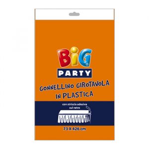 Gonnellino Girotavola in Plastica 73 x 423 cm Arancio