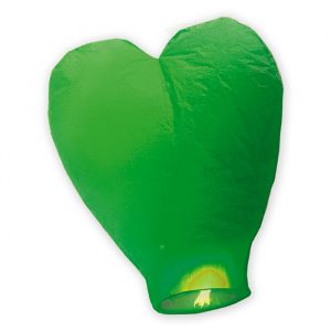 Lanterna Dei Cieli 100 cm Cuore Verde