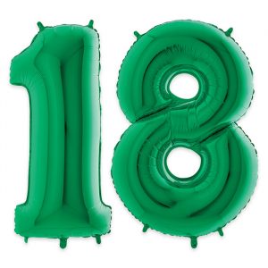 Palloncino Mylar Verde 40" Numero 18