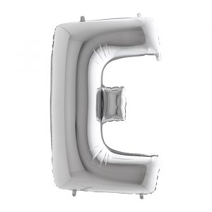 Palloncino Mylar Argento 40" Lettera E