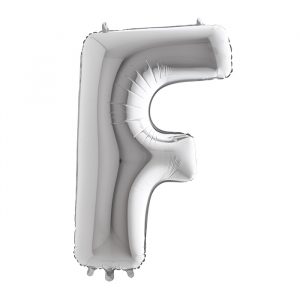 Palloncino Mylar Argento 40" Lettera F