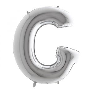 Palloncino Mylar Argento 40" Lettera G