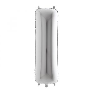 Palloncino Mylar Argento 40" Lettera I
