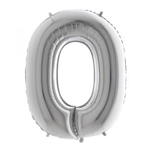 Palloncino Mylar Argento 40" Lettera O