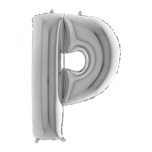 Palloncino Mylar Argento 40" Lettera P