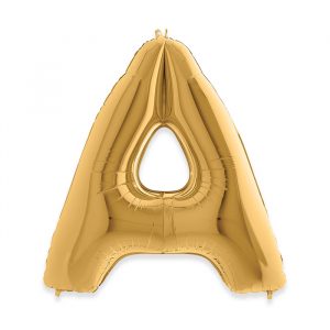 Palloncino Mylar Oro 40" Lettera A