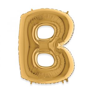 Palloncino Mylar Oro 40" Lettera B