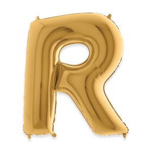 Palloncino Mylar Oro 40" Lettera R