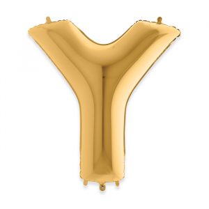 Palloncino Mylar Oro 40" Lettera Y