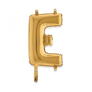 Palloncino Mylar Oro 14" Lettera E