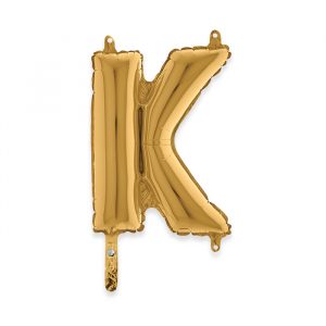 Palloncino Mylar Oro 14" Lettera K
