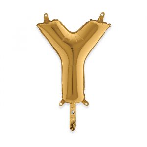 Palloncino Mylar Oro 14" Lettera Y