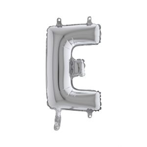 Palloncino Mylar Argento 14" Lettera E