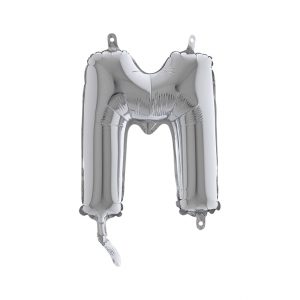 Palloncino Mylar Argento 14" Lettera M