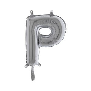 Palloncino Mylar Argento 14" Lettera P