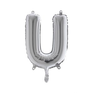 Palloncino Mylar Argento 14" Lettera U