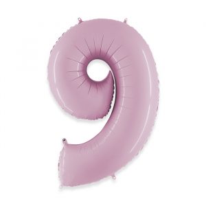 Palloncino Mylar Rosa 40" Numero 9