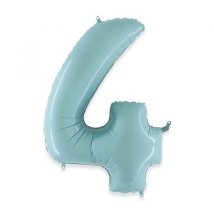 Palloncino Mylar Celeste 40" Numero 4