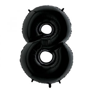 Palloncino Mylar Nero 40" Numero 8
