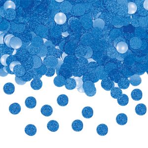 Coriandoli in Plastica Ø 1 cm 20 gr Blu Glitter