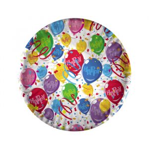 10 Piatti Ø 18 cm Happy Balloons
