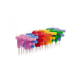 28 Candeline 6 cm Lettera F