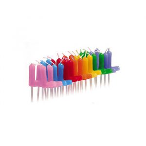 28 Candeline 6 cm Lettera L