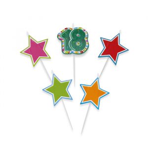 5 Candeline Picks 8 cm Diciotto