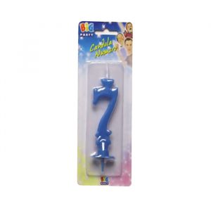 Candelina Classica Maxi Celeste 15 cm Numero 7