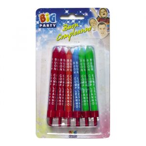 12 Candeline 8 cm Buon Compleanno