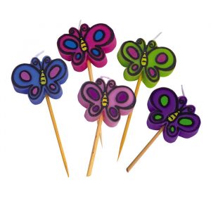 5 Candeline Picks 7 cm Butterfly