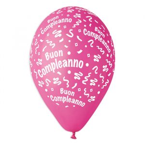 100 Palloncini in Lattice All Around 12" Buon Compleanno Rosa