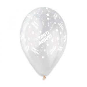 50 Palloncini in Lattice All Around 12" Tanti Auguri Crystal