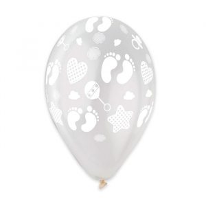 50 Palloncini in Lattice All Around 12" Baby Crystal
