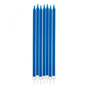 12 Candeline Matite 15 cm Blu Elettrico