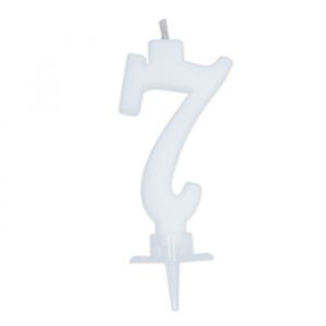 Candelina Italic Bianca 7 cm Numero 7