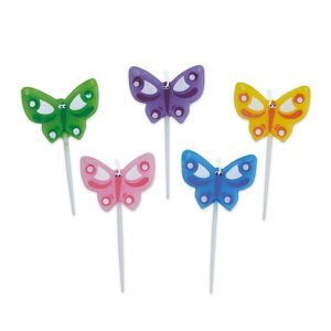 5 Candeline Picks 5 cm Farfalle