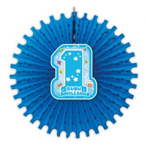 Girandola in carta con decoro 66 cm One Light Blue