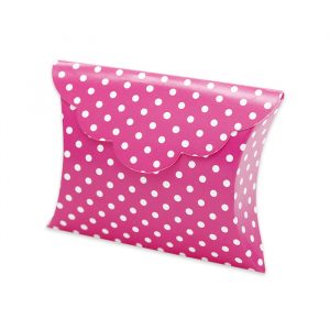 25 Scatoline portaconfetti Busta in carta 10 x 8 x 3 cm Pois Fuxia