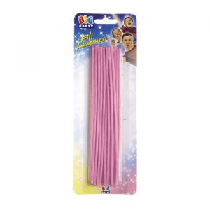 20 Candeline Fili Luminosi 16 cm Rosa