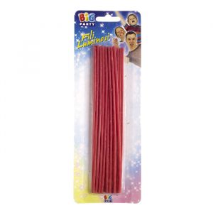 20 Candeline Fili Luminosi 16 cm Rossi