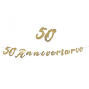 Festone Scritta Italic 300 x 15 cm 50¡ Anniversario