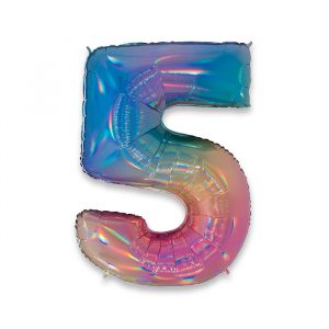 Palloncino Mylar Rainbow 40" Numero 5