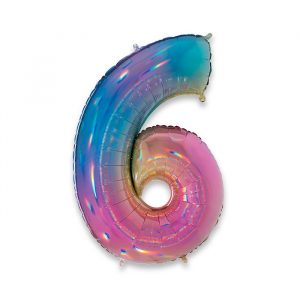 Palloncino Mylar Rainbow 40" Numero 6
